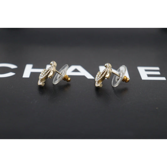 Include Authentic Detective Certificate of Authenticity｜Very Good ( Rank A) ｜ CHANEL 10C Coco Mark  Rhinestone Earrings Made In 2010Year ｜25020402