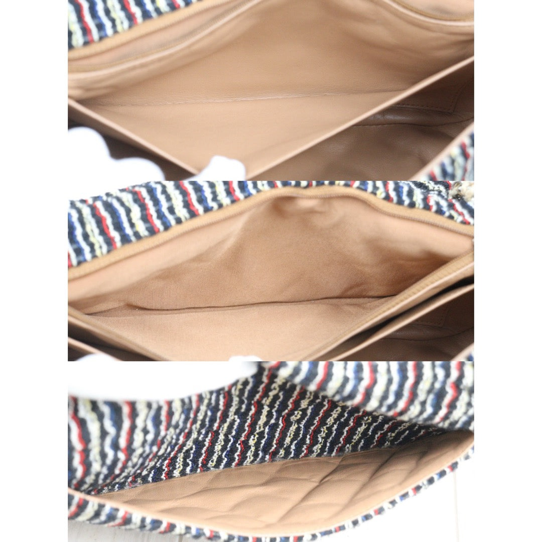Very Good ( Rank A)｜ CHANEL Tweed Weave Single Flap 30 Shoulder Bag Made in 2010-2011Year｜Y25112506