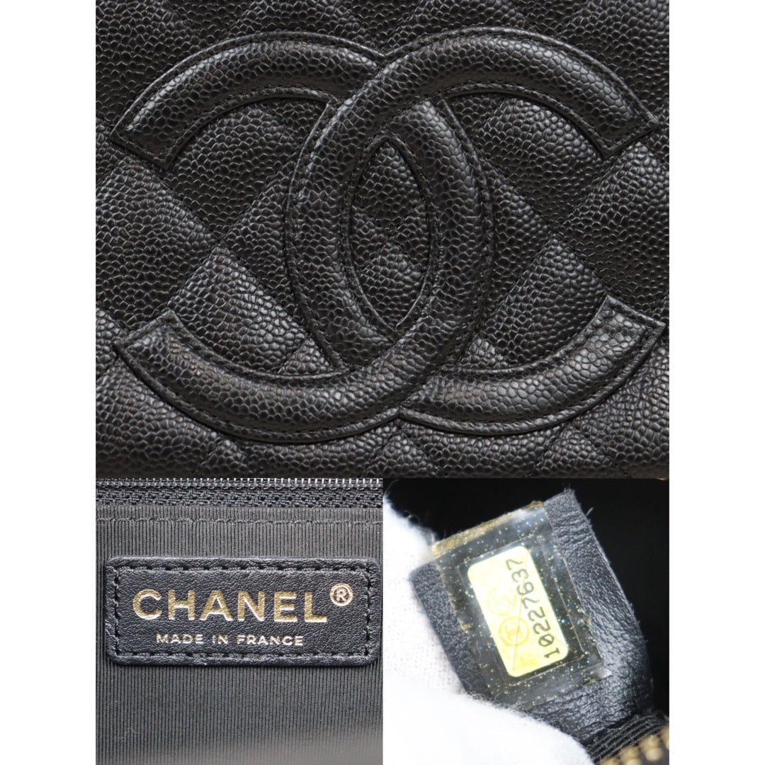 Rank A｜ CHANEL  Caviar Skin Leather Calf Leather Bowling Bag Hand Bag Made In 2005～2006Year｜24042501