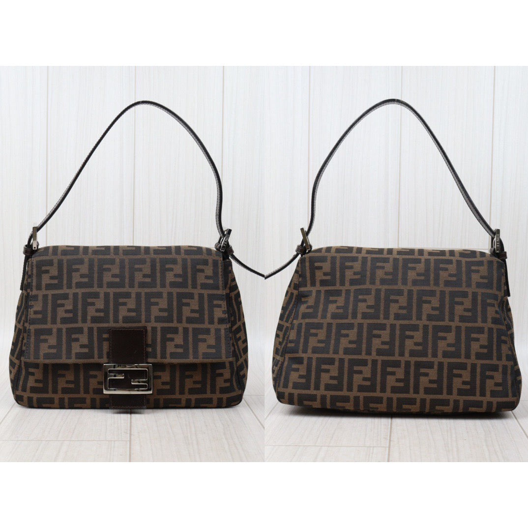 Rank A｜ FENDI Zucca Mamma Baguette Shoulder Bag ｜Q24051616
