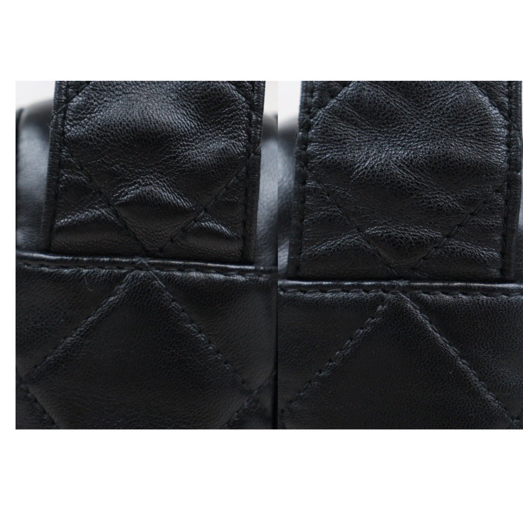 Rank A｜ CHANEL Matrasse Lamb Skin Shoulder Bag Black  ｜24041122