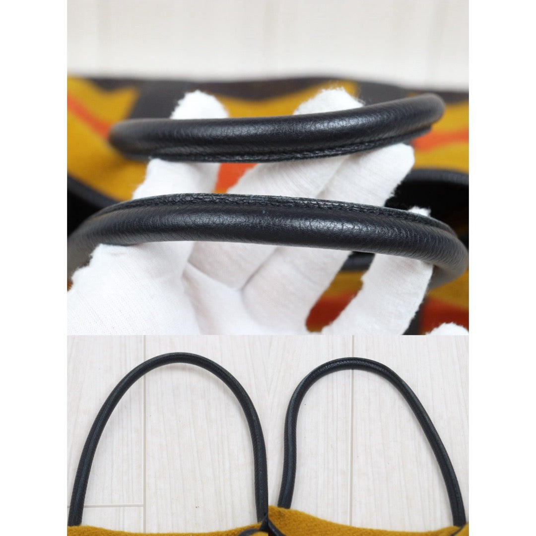 Include Entrupy Certificate of Authenticity｜Very Good ( Rank A)｜ HERMES Woolen Garden Party 36 Handbag □F Stamp Made In 2002 Year｜26041409