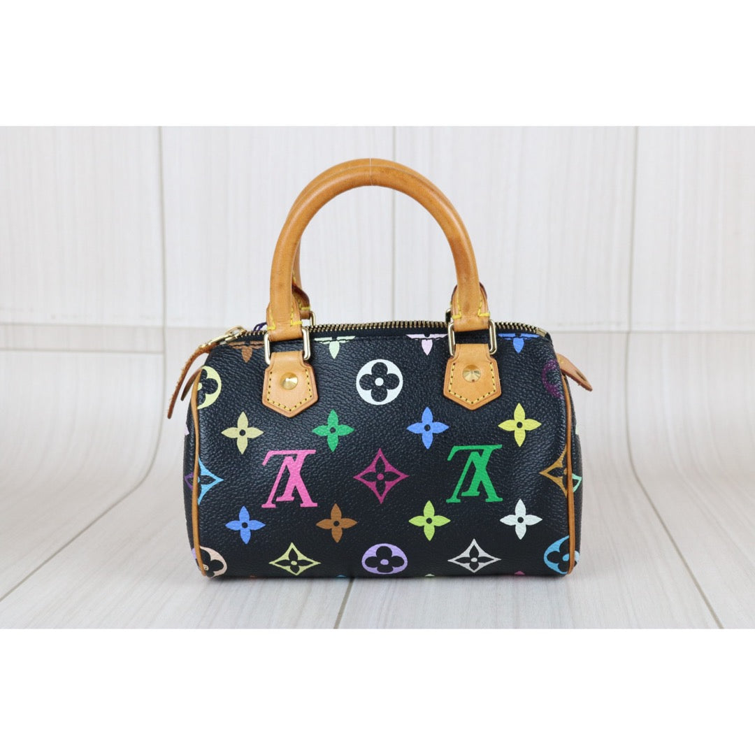 Include Entrupy Certificate of Authenticity｜Good ( Rank AB)｜  Louis Vuitton Monogram  Multicolor Nano Speedy Hand Bag ｜W26032601