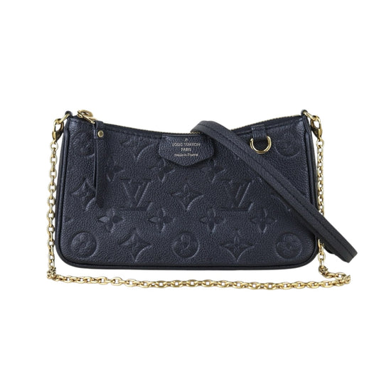 Include Entrupy Certificate of Authenticity｜Very Good ( Rank A) ｜Louis Vuitton Monogram Empreinte Easy Pouch On Strap Black ShoulderBag IC Chips Model｜S26072523