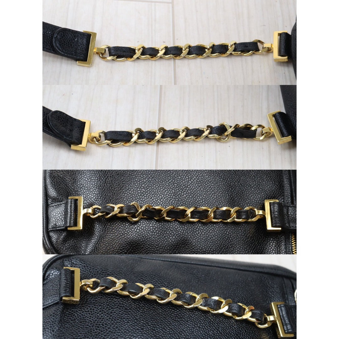 Rank A｜ CHANEL Caviar Skin  Backpack Gold Hardware Made in 1996-1997 Year ｜A24060501