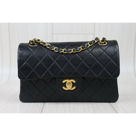 Rank AB| CHANEL Matrasse Double Flap 23 Shoulder Bag Black Made In 2000-2002 Year|S24070803