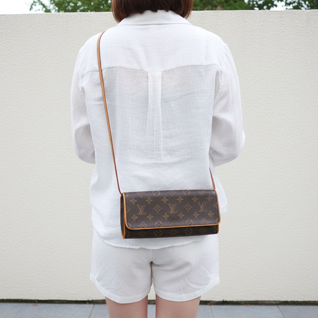 Include Entrupy Certificate of Authenticity｜Good ( Rank AB)｜ Louis Vuitton Monogram Pochette Twin GM Shoulder Bag｜26042802