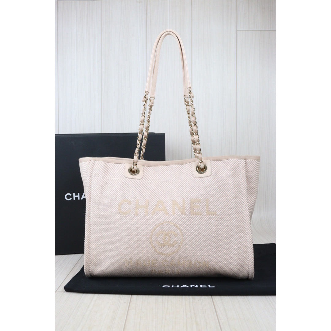 Rank A ｜ CHANEL Canvas Tote Bag Pink  Made In 2020-2021 Year｜P24062804