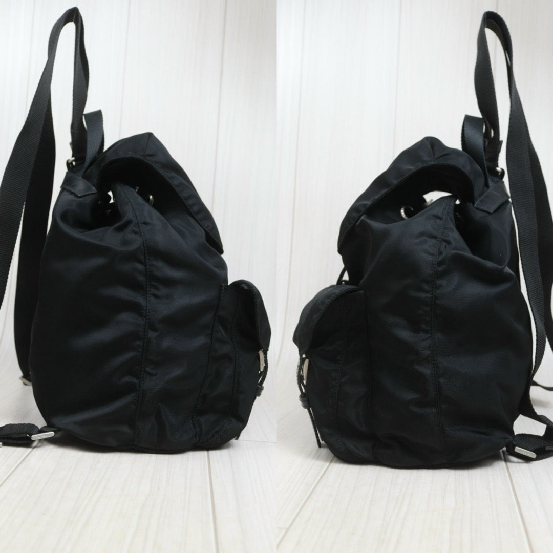 Include Entrupy Certificate of Authenticity｜Good ( Rank AB)｜Prada  Nylon Black Backpack Medium｜26101905
