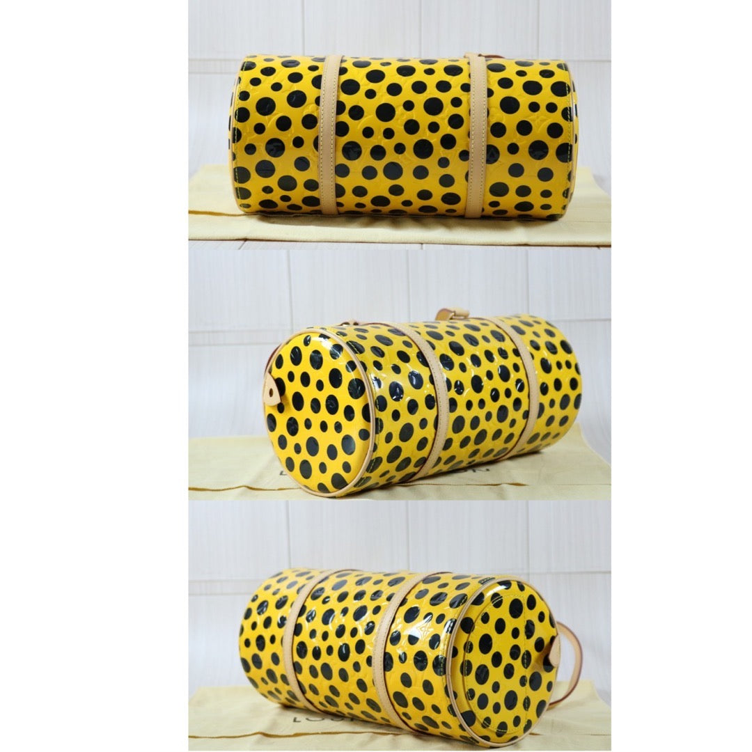 Excellent（Rank SA）｜ LV  Verni Yayoi Kusama Papillon GM Infinity Dot Pumpkin Handbag ｜S24032602