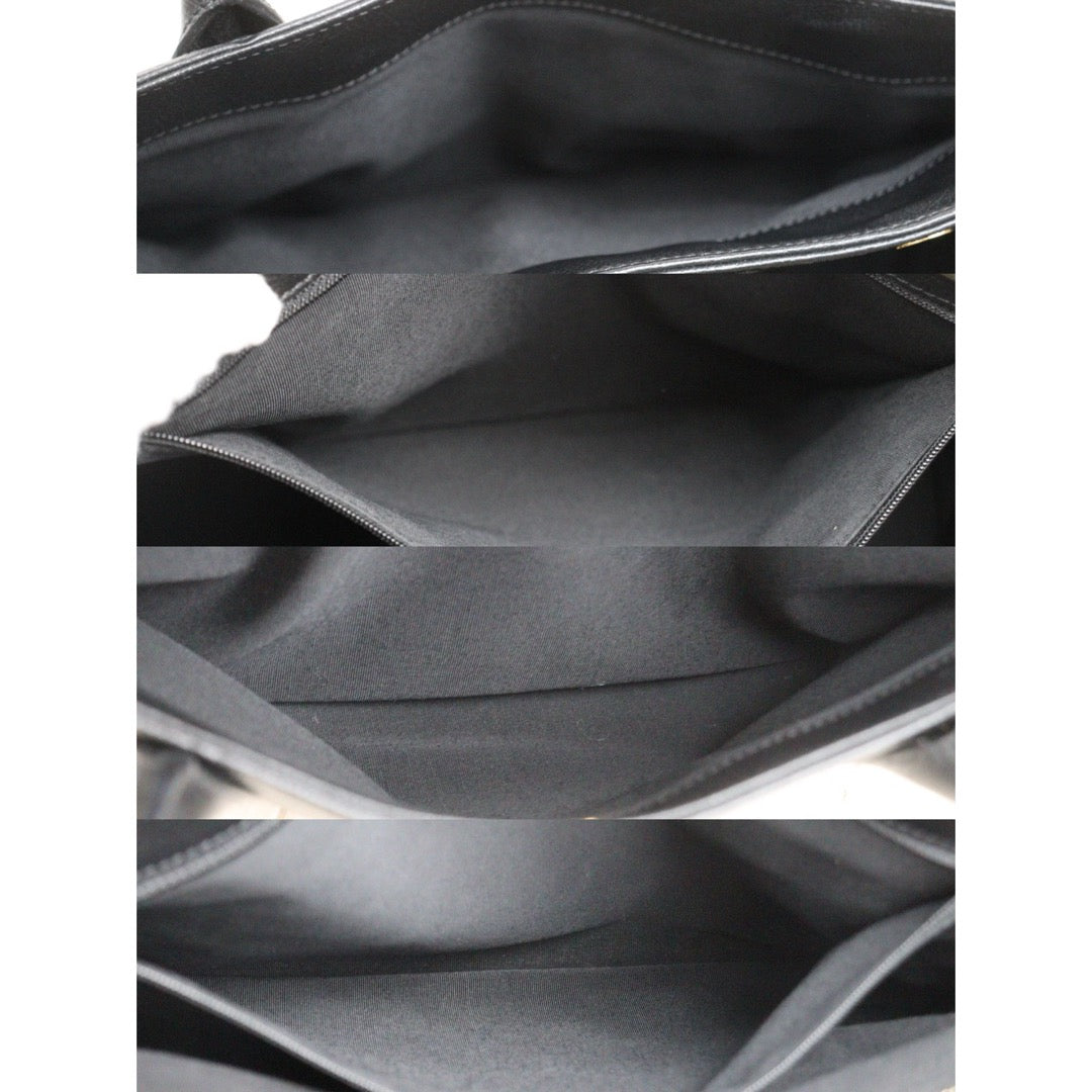 Good ( Rank AB) ｜CHANEL Calf Leather Cerf Tote Shoulder Bag Black Made in 2004-2005Year｜25112502