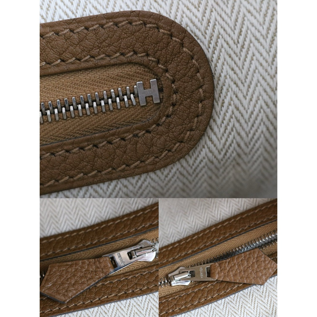 Very Good ( Rank A) ｜ HERMES Garden Party TPM Taurillon Brown Handbag ◽︎D Stamp Made in 2000 Year ｜B25011004