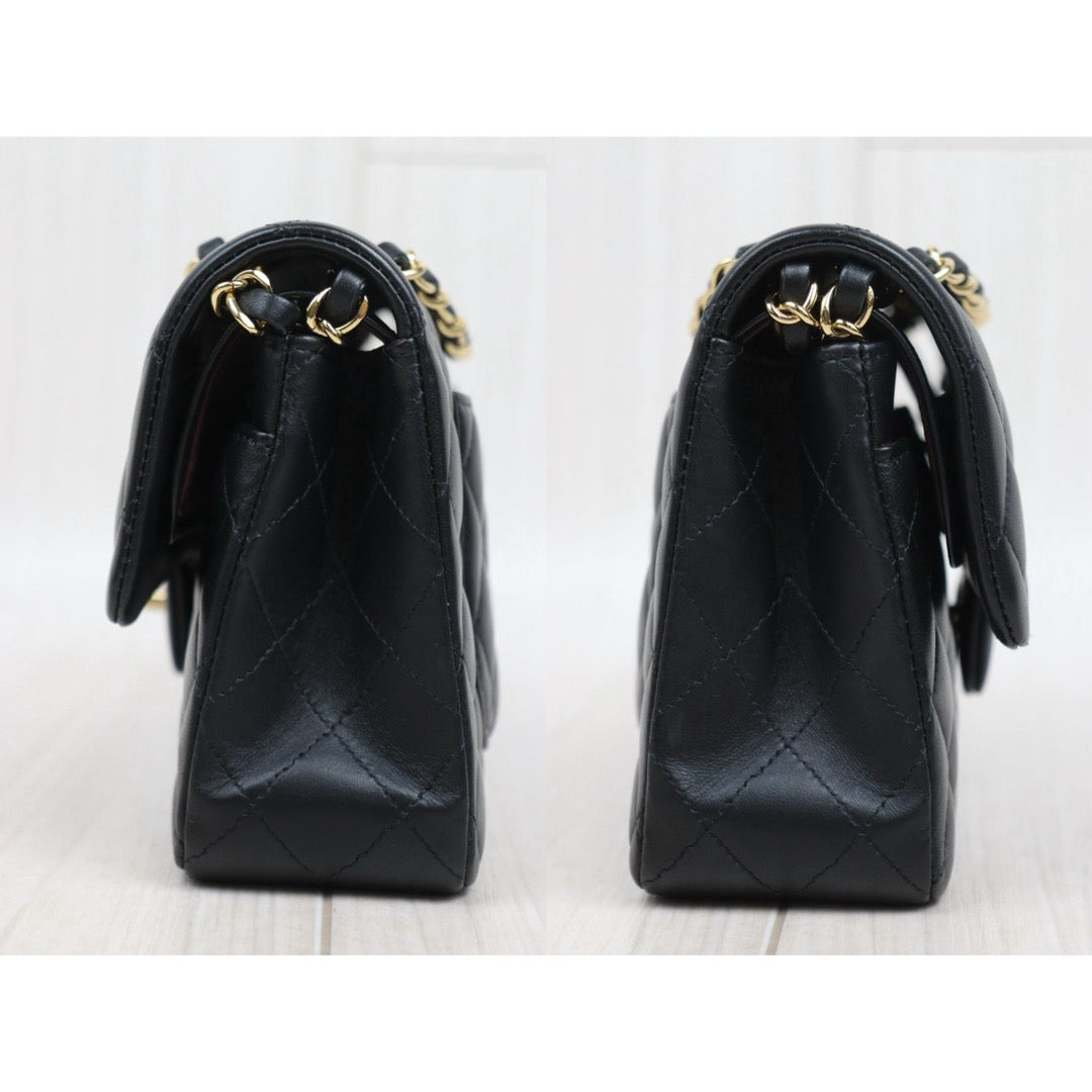 Excellent（Rank SA）｜ Full Set CHANEL Lamb Skin Matrasse Double Flap 23 Shoulder Bag Black Made In 2021-2022Year｜S25081009