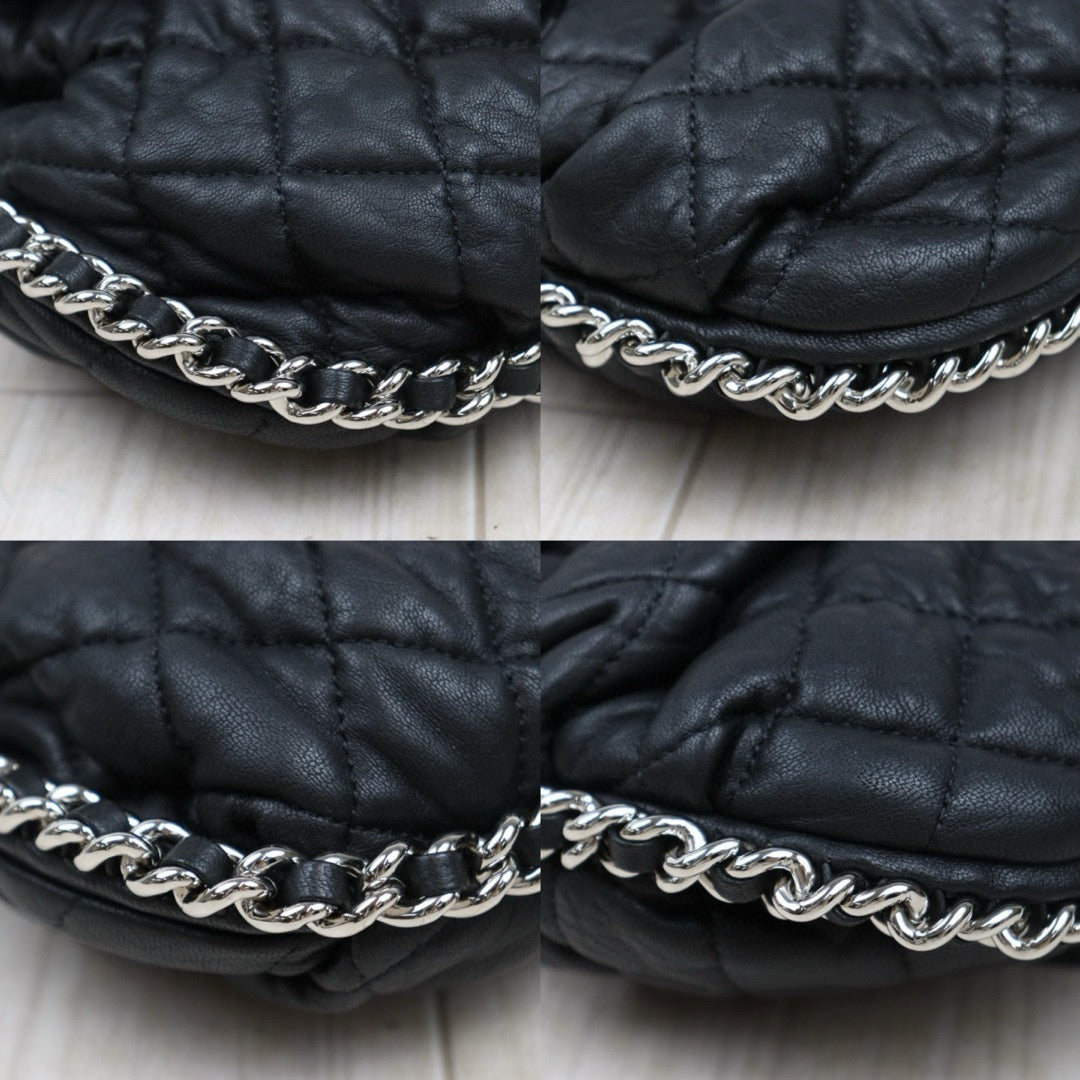 Good ( Rank AB)｜ CHANEL Vintage Goat Skin Cloud Bag Shoulder Bag Black Made In 2011Year｜P25051602