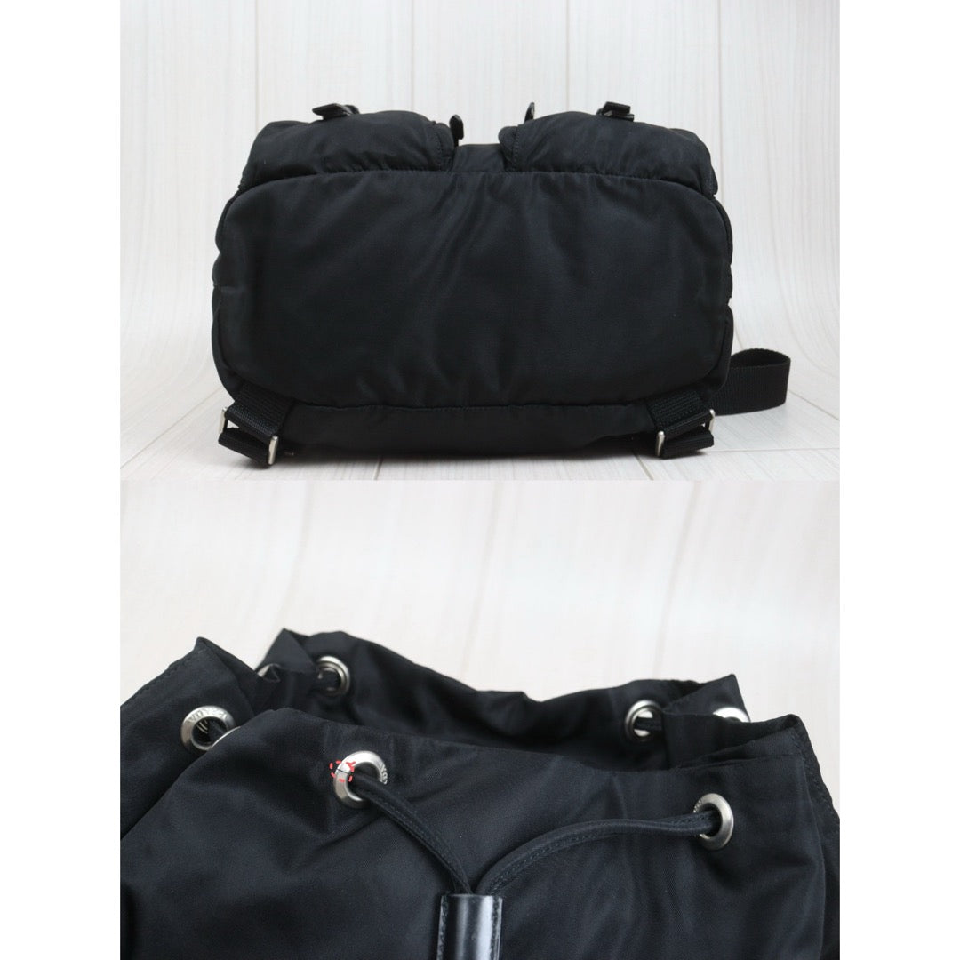 Include Entrupy Certificate of Authenticity｜Good ( Rank AB)｜Prada  Nylon Black Backpack Medium｜26101905
