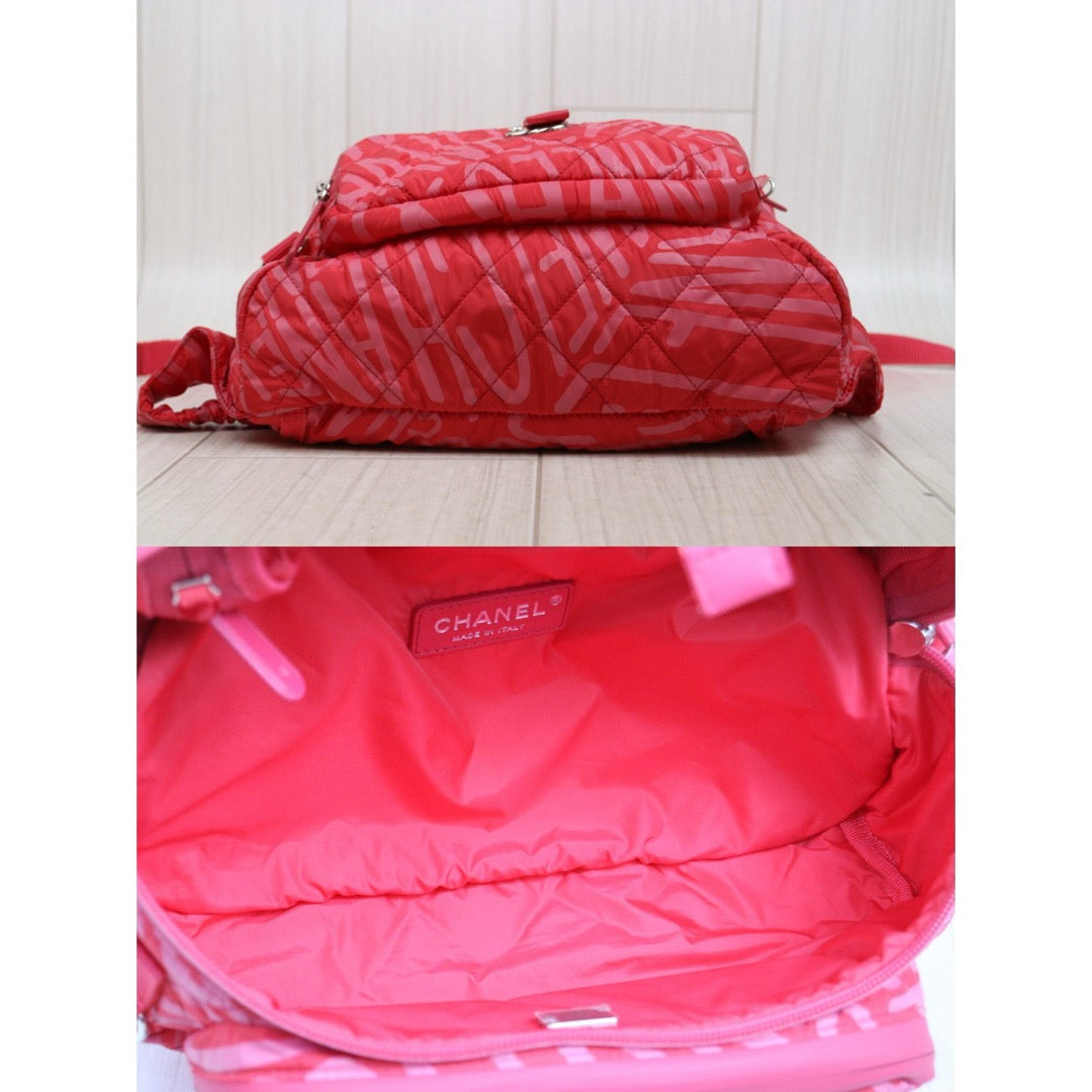 Include Entrupy Certificate of Authenticity｜Very Good ( Rank A)｜CHANEL Coco Neige Series Pink Nylon Backpack  IC Chips Model｜Y26040707