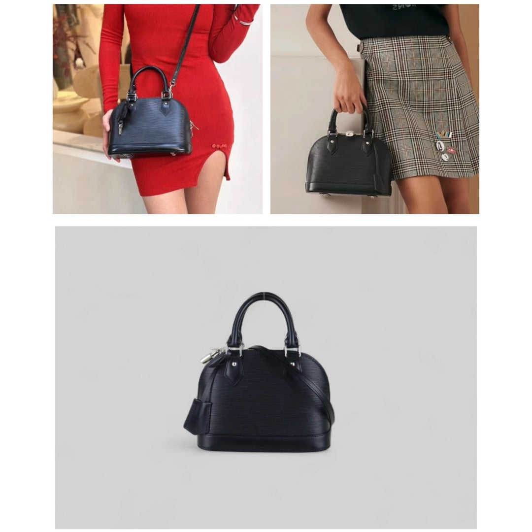 Very Good ( Rank A)｜LV Epi Alma BB HandBag Shoulder Bag Black IC Chips Model｜S25052803