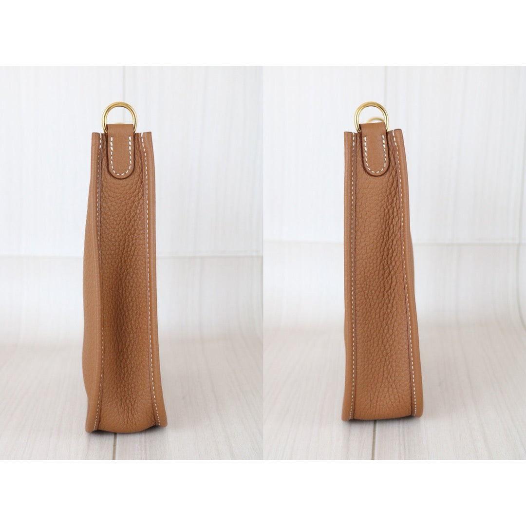 Excellent（Rank SA）｜ HERMES TC Leather  Evelyn 16 Shoulder Bag Golden Brown K Stamp Made In 2025 Year ｜S26030602