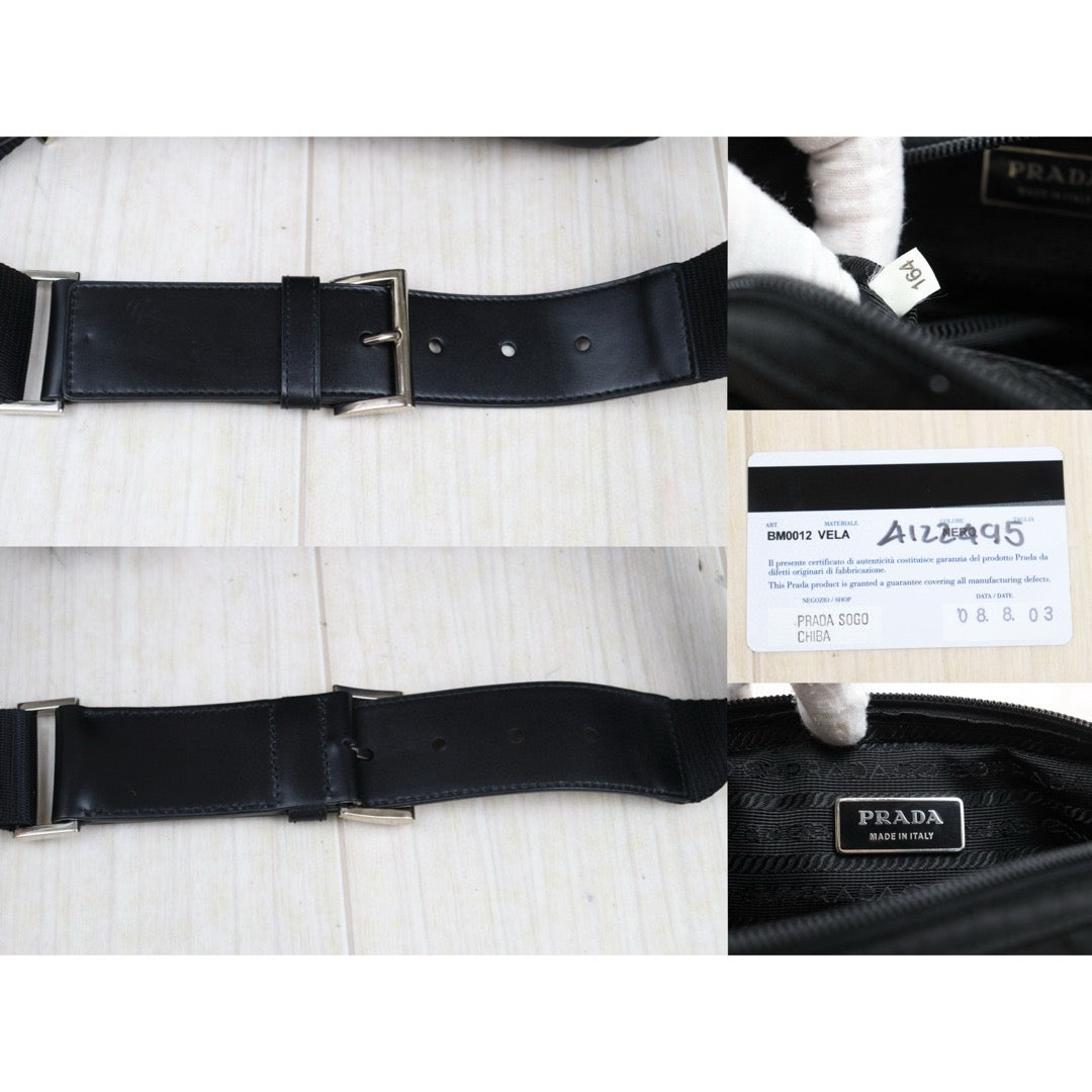 Very Good ( Rank A)｜ PRADA Nylon Body Bag Waist Bag Black｜P25051606