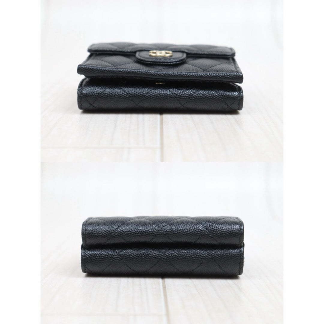 Include Entrupy Certificate of Authenticity｜Very Good ( Rank A)｜Full Set Chanel Caviar Skin Black Wallet Made In 2018-2019 Year ｜26061109