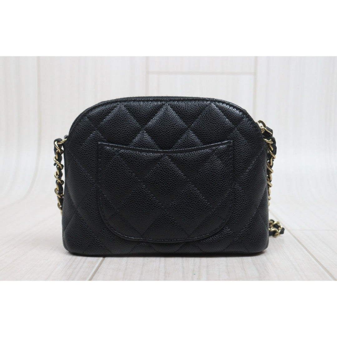 Include Entrupy Certificate of Authenticity｜Very Good（Rank A）｜CHANEL Caviar Skin Vanity Case Chain Bag  IC Chips Model｜S26080621
