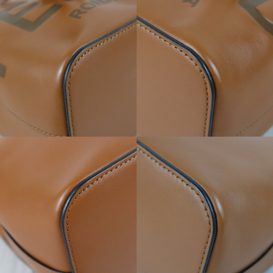 Include Entrupy Certificate of Authenticity｜Excellent（Rank SA）｜ FENDI Calf Leather Mini Handbag Shoulder Bag Caramel｜S26050604