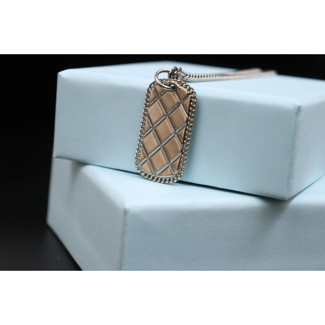 Include Authentic Detective Certificate of Authenticity｜Excellent（Rank SA）｜ CHANEL 09P COCO Mark Pattern Necklace Graphite Gray Made In 2009 Year｜S26031028