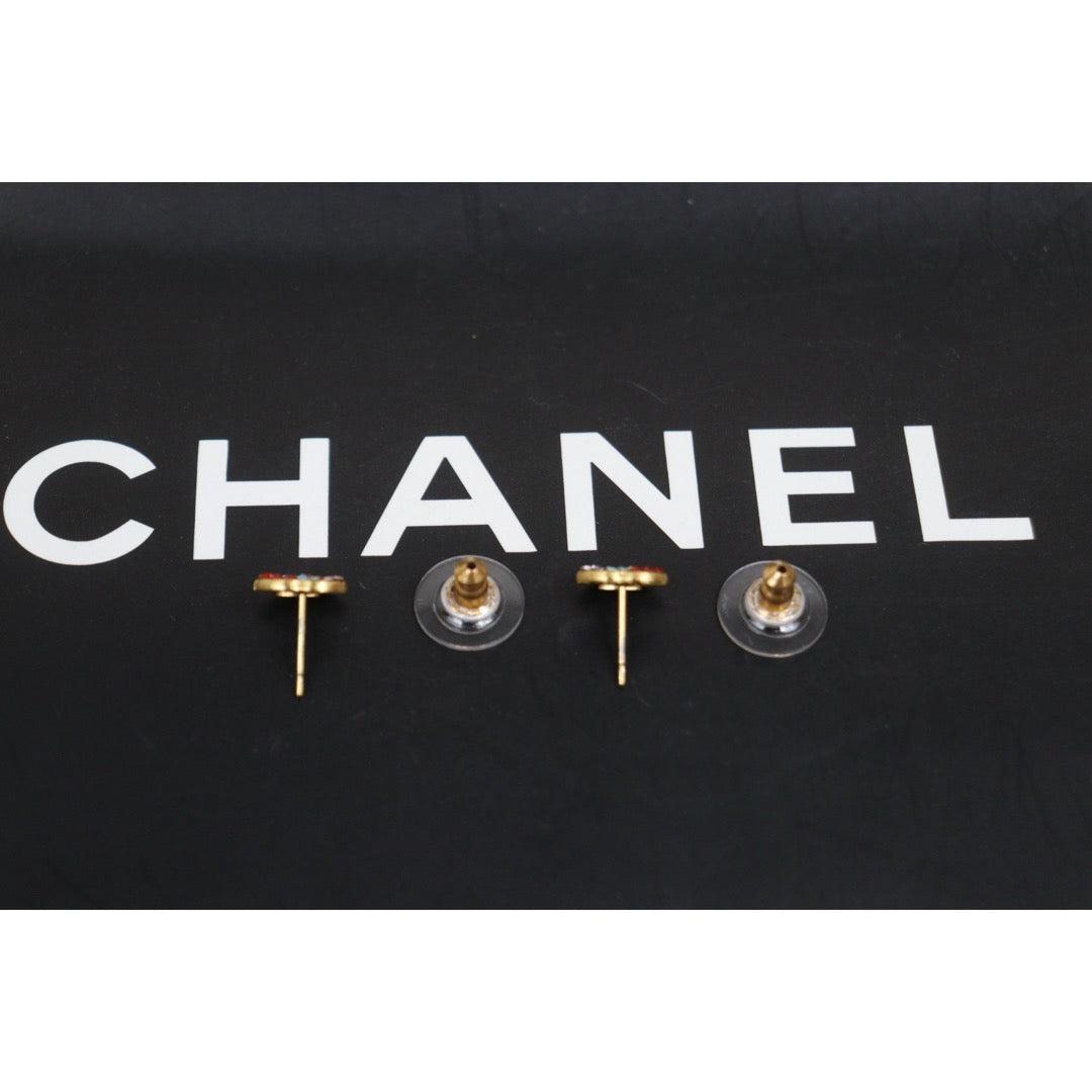 Very Good ( Rank A) ｜ CHANEL 03C Coco Mark  Color Rhinestone  Earrings Made In 2003Year｜26020610