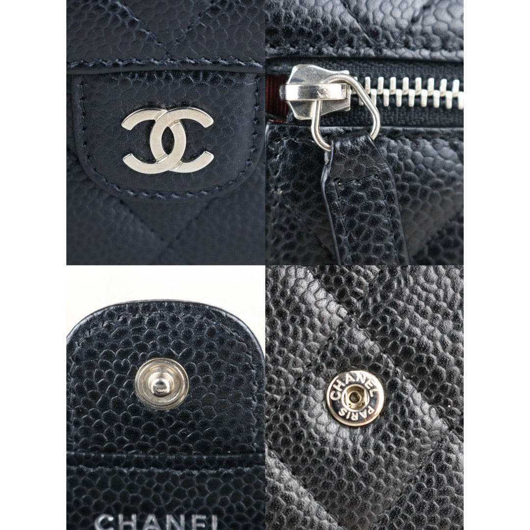 Excellent（Rank SA）｜Chanel Caviar Skin Black Wallet｜S24111504