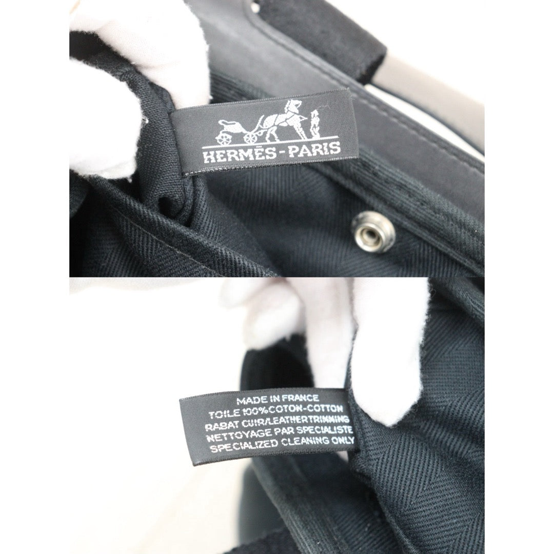 Very Good ( Rank A)｜ HERMES Valparaiso Canvas Graphite Green HandBag Small ｜25062618