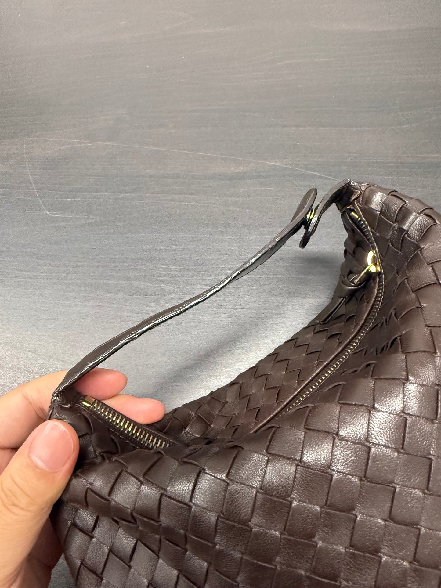 First installment 1/3｜Good ( Rank AB)｜ Bottega Veneta Lamb Skin  Braid HandBag Brown