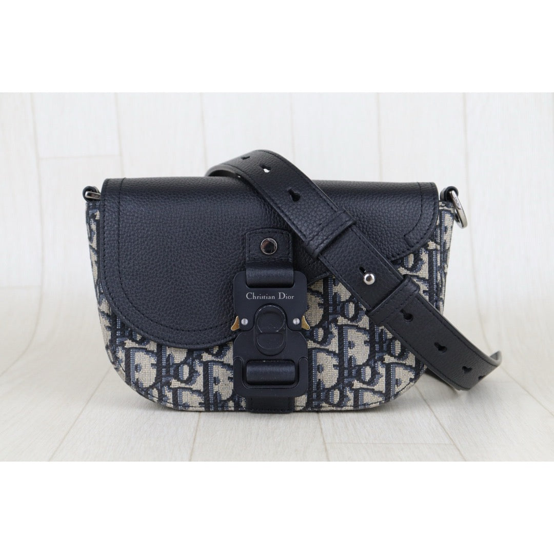 Very Good ( Rank A)｜   Dior Trotter Saddle Mini Shoulder Bag  Navy｜S25062312