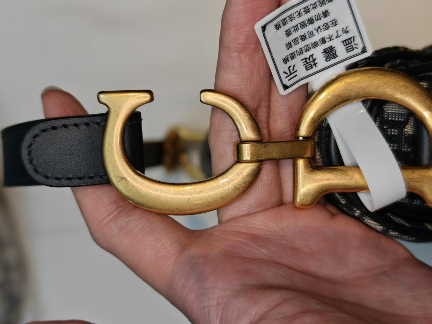 Very Good ( Rank A)｜Dior Trotter Saddle Shoulder Bag Medium with strap and Entrupy Certificate of Authenticity
