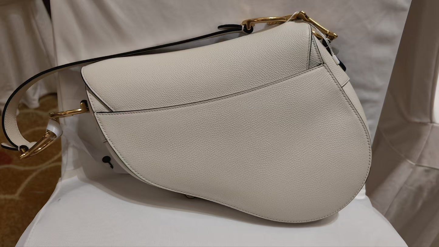 Very Good ( Rank A)｜Dior Trotter Saddle Shoulder Bag Medium White