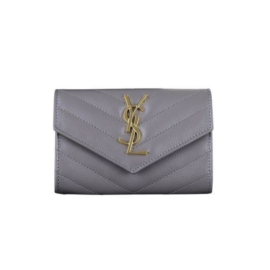 Excellent（Rank SA）｜Full Set  Saint Laurent YSL Caviar Skin Calf Leather Card Holder Etoupe｜S26013002