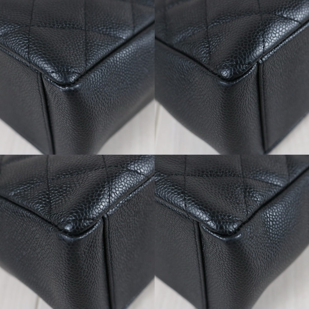 Include Entrupy Certificate of Authenticity｜Very Good ( Rank A)｜ CHANEL Matrasse PST Chain Tote Bag Caviar Skin Black  Made In 2003-2004 Year｜S26073111