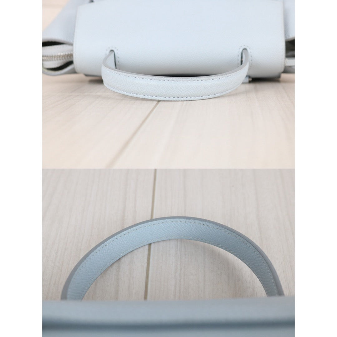 Very Good ( Rank A)｜CELINE Calf Leather  Belt Nano Handbag Shoulder Bag Soft Blue｜X25112309