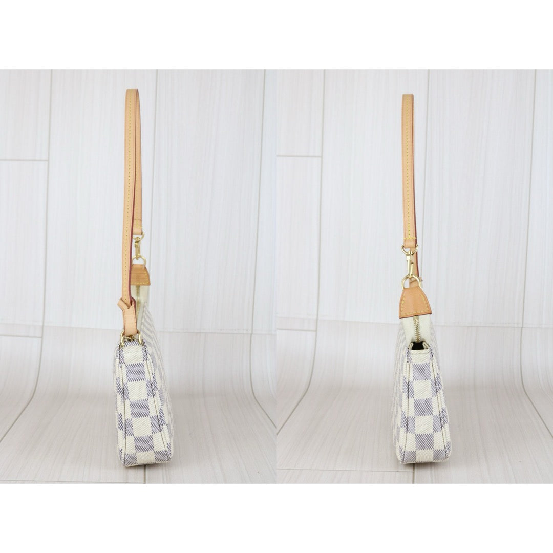 Very Good ( Rank A)｜LV Damier Azur Pochette Accessoires Current Model IC Chips Model｜X25081506