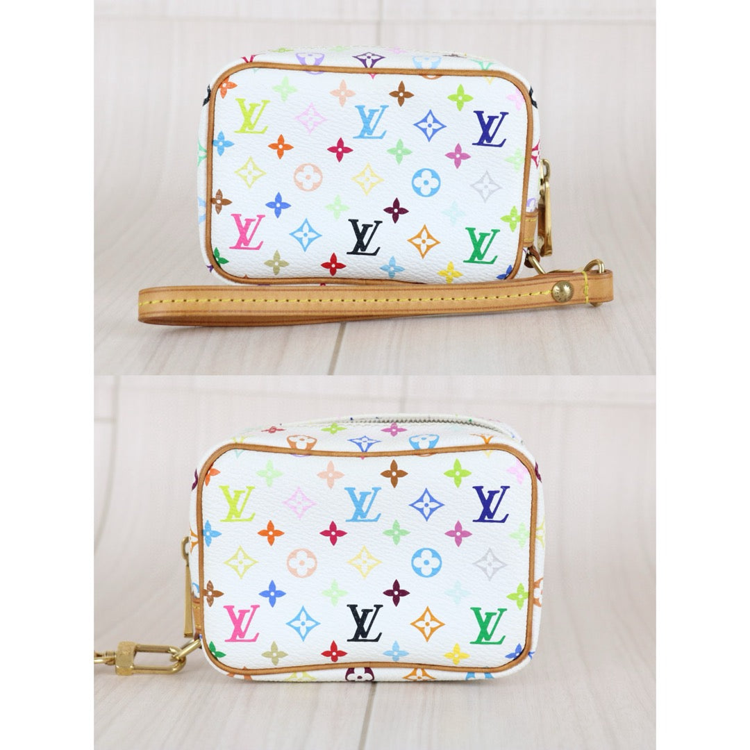 Good ( Rank AB)｜ LV Multi Monogram Truthwapiti  Canvas Pouch White｜X24120601