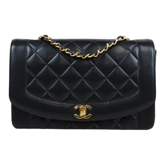 Rank A ｜ CHANEL Matrasse Diana 25 Lamb Skin Chain Bag Made in 1991-1994 Year｜23120810