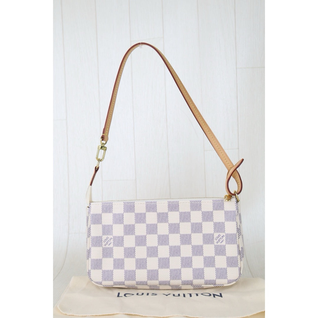 Include Entrupy Certificate of Authenticity｜Very Good ( Rank A)｜Louis Vuitton Azul Pochette Accessoires IC Chips Model｜S26072521