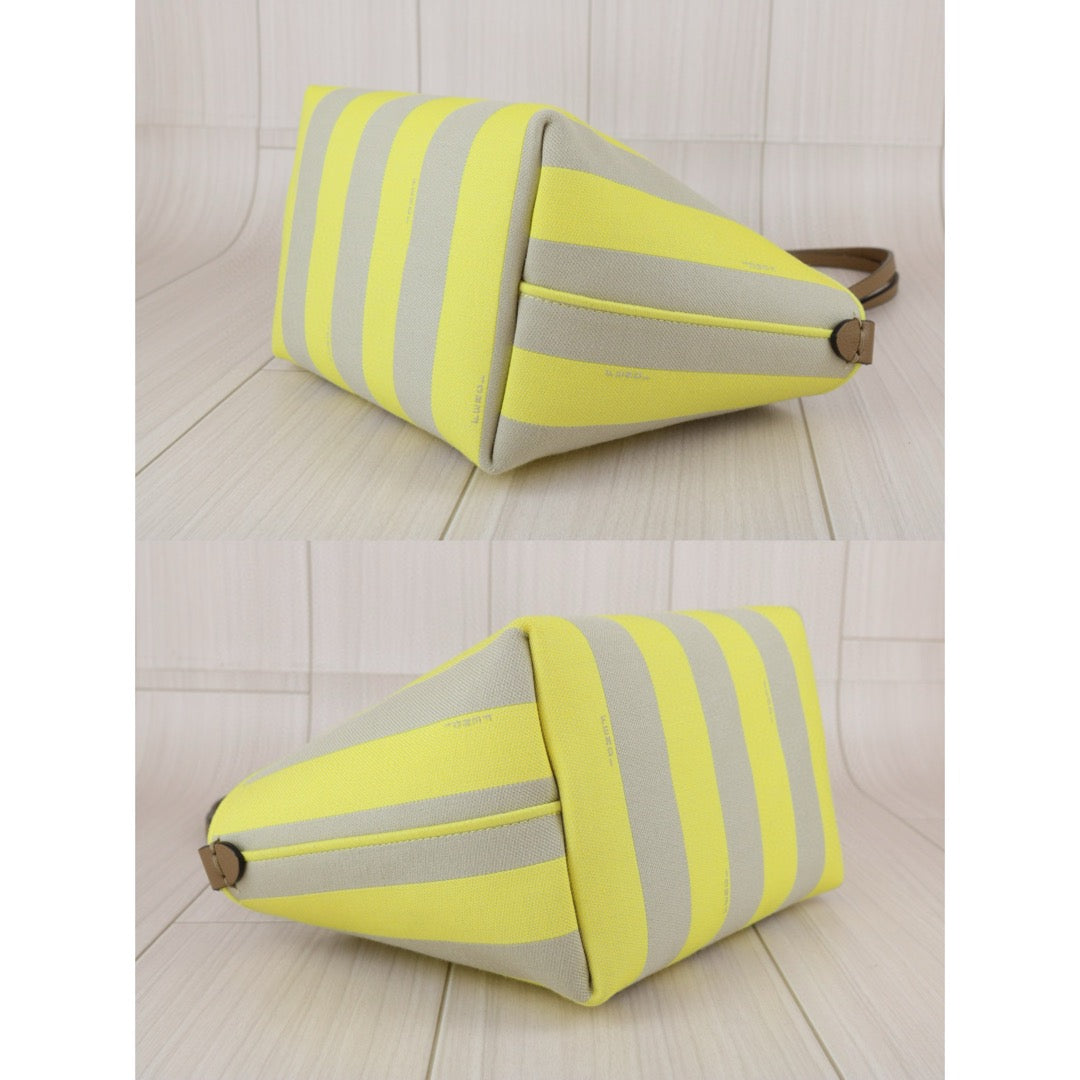 Excellent（Rank SA） ｜ FENDI Roll Canvas Pequin Yellow Tote  Bag ｜X24121825