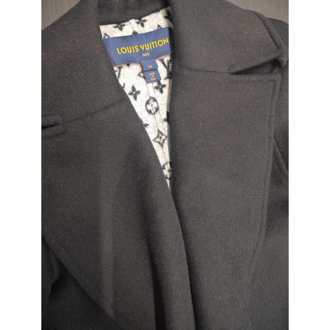 Very Good ( Rank A) ｜ LV Wool Black Coat 34 Size ｜W25102104