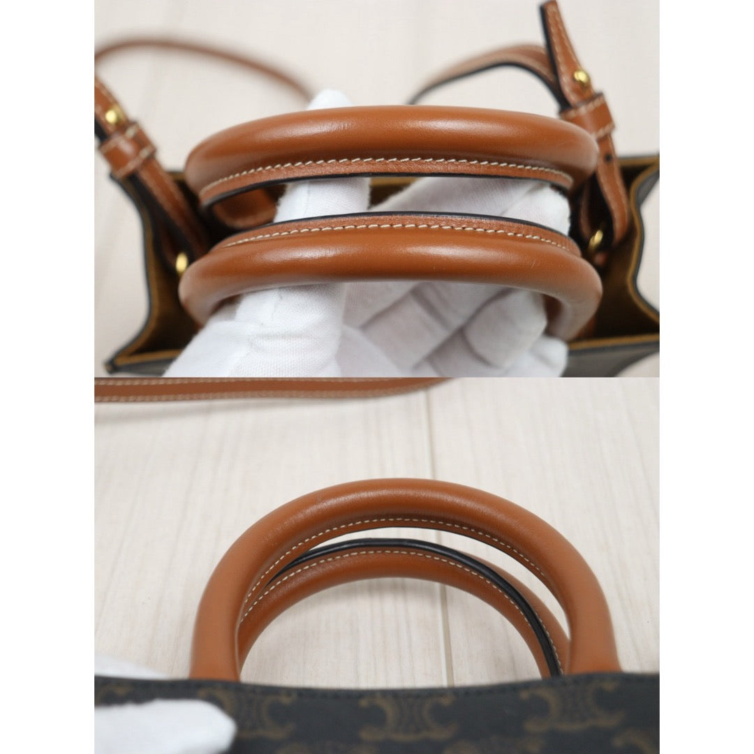 Good ( Rank AB)｜ CELINE Macadam MINI Tote Bag Shoulder Bag ｜W25122605