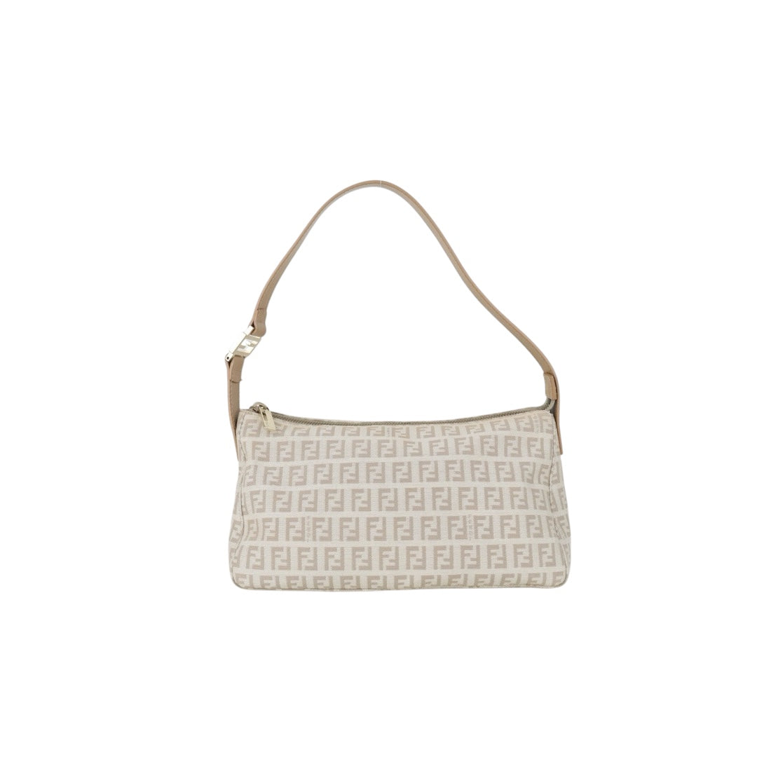 Good ( Rank AB) ｜ FENDI Zucca Mamma Baguette Shoulder Bag Beige｜H25090810