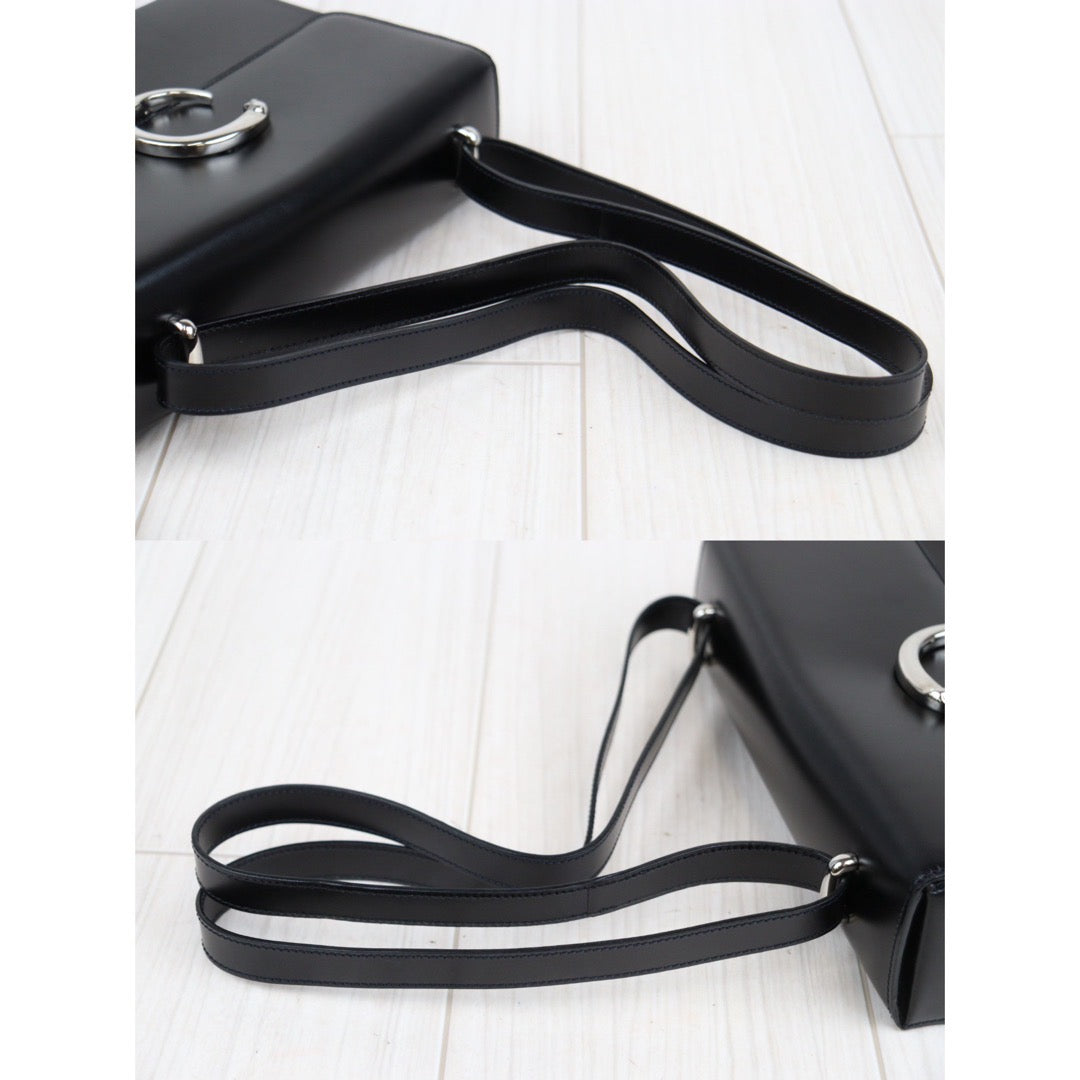 Rank A ｜ Cartier Vintage Box Leather Shoulder Bag｜Q24030743