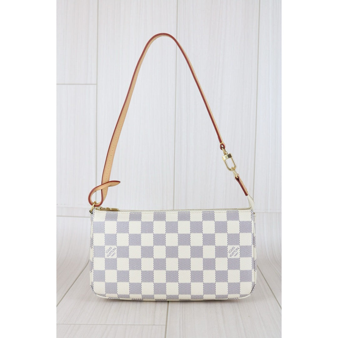 Very Good ( Rank A)｜LV Damier Azur Pochette Accessoires Current Model IC Chips Model｜X25081506