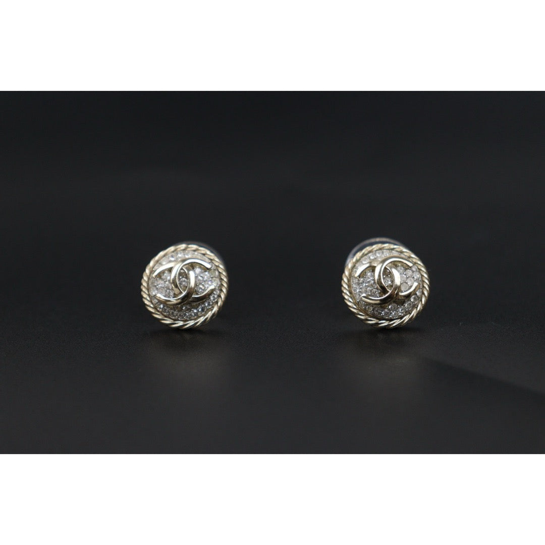 Excellent（Rank SA）｜ CHANEL B21C Coco Mark Rhinestone  Earrings Made In 2021Year｜S26031013