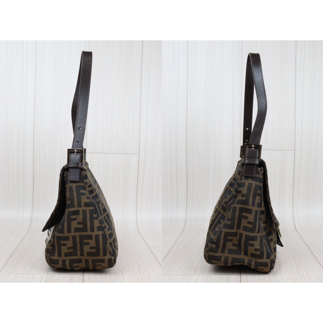 Rank A｜ FENDI Zucca Mamma Baguette Shoulder Bag ｜24022711