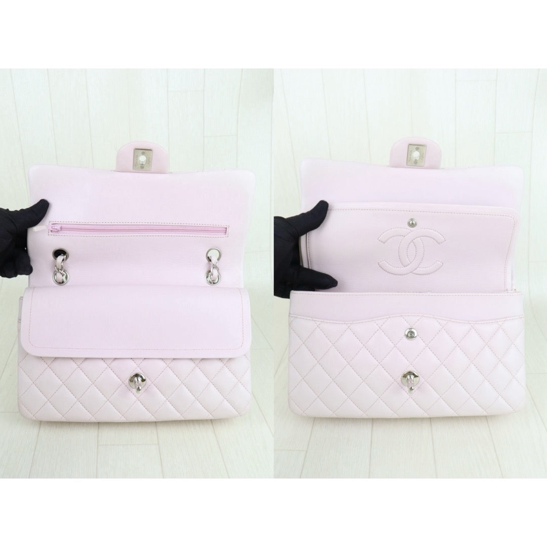 Good ( Rank AB)｜ CHANEL Lamb Skin Matrasse Double Flap 25 Shoulder Bag Pink Made In 2018 Year ｜S25092002